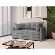 Sofá Cama Casal 2 Lugares Linho Cinza Madri 167cm Yescasa