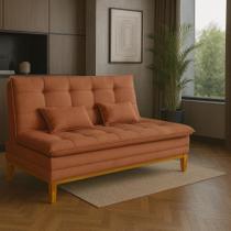 Sofá Cama Casal 2 Lugares Reclinável Melim Suede Para Sala de Estar Casa Imperial