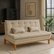 Sofá Cama Casal 2 Lugares Reclinável Melim Suede Para Sala de Estar Casa Imperial