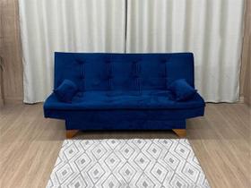 Sofá Cama Casal 3 Lugares Azul