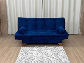 Sofá Cama Casal 3 Lugares Azul