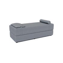 Sofá-Cama Casal 3 Lugares Cecília Linho Cinza Sofá-Cama Casal 3 Lugares Cecília Linho Cinza