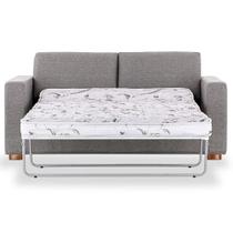 Sofá-Cama Casal 3 Lugares Herval Elastic, Linho Grafite, 185 cm Sofá-Cama Casal 3 Lugares Herval Elastic, Linho Grafite, 185 cm