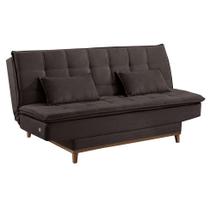 Sofá-Cama Casal 3 Lugares Luna Veludo Base e Pés de Madeira e com Entrada USB Marrom Sofá-Cama Casal 3 Lugares Luna Veludo Base e Pés de Madeira e com Entrada USB Marrom