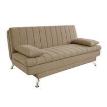 Sofá-Cama Casal 3 Lugares Paiva Suede Bege Sofá-Cama Casal 3 Lugares Paiva Suede Bege