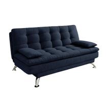 Sofá-Cama Casal 3 Lugares Premium Linho Azul Marinho Sofá-Cama Casal 3 Lugares Premium Linho Azul Marinho
