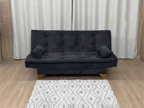 Sofá Cama Casal 3 Lugares Preto