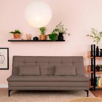 Sofá-Cama Casal 3 Lugares Prince Linho Marrom Sofá-Cama Casal 3 Lugares Prince Linho Marrom