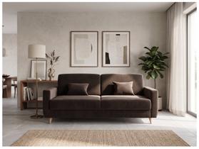Sofá-cama Casal 3 Lugares Reclinável Veludo Matrix Emília