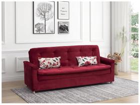 Sofá-cama Casal 3 Lugares Reclinável Veludo - Matrix Nanda Sofá-cama Casal 3 Lugares Reclinável Veludo - Matrix Nanda