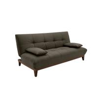 Sofá-Cama Casal 3 Lugares Sevilha Suede Castanho