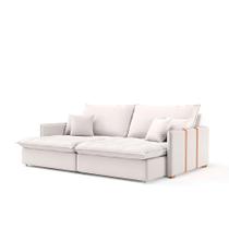 Sofá-Cama Casal 3 Lugares Solomons Linho Cru - Mobly