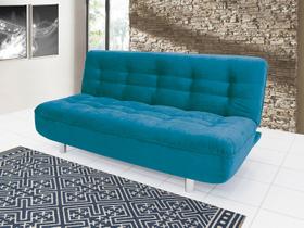 Sofá-Cama Casal 3 Lugares Suede Reclinável