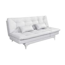 Sofá-Cama Casal 3 Lugares Versátil Corino Branco
