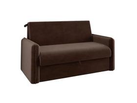 Sofá Cama Casal com Baú 2 Lugares Zaia Suede Marrom