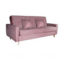 Sofá Cama Casal Com Baú Pamela Veludo Turkey Rose Sofá Cama Casal Com Baú Pamela Veludo Turkey Rose