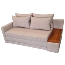 Sofá Cama Casal com Tampo Lateral Direito Tecido Acquablock 180cm