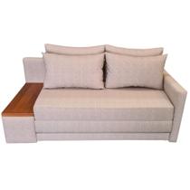 Sofá Cama Casal com Tampo Lateral Esquerdo Tecido Impermeável Acquablock
