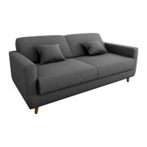 Sofá Cama Casal Emília 2 Lugares com Sistema de Catraca 190cm Cinza Suede Matrix Sofá Cama Casal Emília 2 Lugares com Sistema de Catraca 190cm Cinza Suede Matrix
