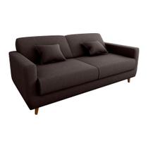 Sofá Cama Casal Emília 2 Lugares Reclinável 204cm Marrom Suede Matrix Sofá Cama Casal Emília 2 Lugares Reclinável 204cm Marrom Suede Matrix