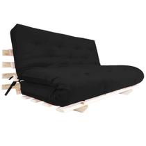 Sofa Cama Casal Futon Oriental King Com Madeira Maciça Pinus Natural Autoclave