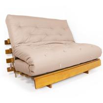 Sofá Cama Casal Futon Tokio Bege Sarja Impermeável Madeira Maciça Grapia Cor Natural Sofá Cama Casal Futon Tokio Bege Sarja Impermeável Madeira Maciça Grapia Cor Natural