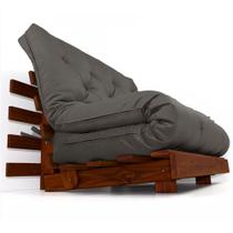 Sofá Cama Casal Futon Tokio D33 Madeira Maciça Cor Imbuia