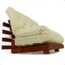 Sofá Cama Casal Futon Tokio D33 Madeira Maciça Cor Imbuia