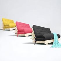 Sofá Cama Casal Futon Tokio D33 Madeira Pinus Natural Sofá Cama Casal Futon Tokio D33 Madeira Pinus Natural