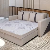 Sofá Cama Casal Moderno 165x100cm Suede Bege Tropical Sofá Cama Casal Moderno 165x100cm Suede Bege Tropical