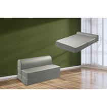 Sofá Cama Casal New Extra Suede Cinza - Paropas