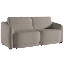 Sofá Cama Casal para Sala 176cm Polska K04 Bouclê Bege Escuro - Mpozenato