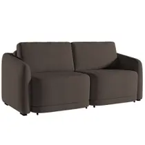 Sofá Cama Casal para Sala 176cm Polska K04 Veludo Marrom - Mpozenato