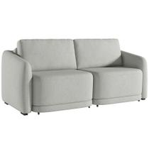Sofá Cama Casal para Sala 216cm Polska K04 Linho Cinza - Mpozenato Sofá Cama Casal para Sala 216cm Polska K04 Linho Cinza - Mpozenato