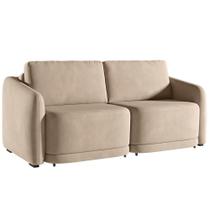 Sofá Cama Casal para Sala 216cm Polska K04 Veludo Bege - Mpozenato Sofá Cama Casal para Sala 216cm Polska K04 Veludo Bege - Mpozenato