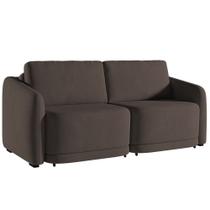 Sofá Cama Casal para Sala 216cm Polska K04 Veludo Marrom - Mpozenato Sofá Cama Casal para Sala 216cm Polska K04 Veludo Marrom - Mpozenato