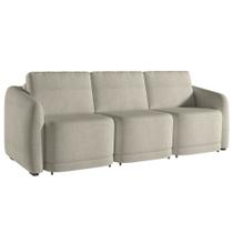 Sofá Cama Casal para Sala 246cm Polska K04 Bouclê Bege - Mpozenato Sofá Cama Casal para Sala 246cm Polska K04 Bouclê Bege - Mpozenato