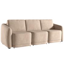Sofá Cama Casal para Sala 246cm Polska K04 Veludo Bege - Mpozenato Sofá Cama Casal para Sala 246cm Polska K04 Veludo Bege - Mpozenato