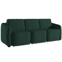 Sofá Cama Casal para Sala 246cm Polska K04 Veludo Verde - Mpozenato Sofá Cama Casal para Sala 246cm Polska K04 Veludo Verde - Mpozenato