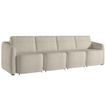 Sofá Cama Casal para Sala 316cm Polska Z08 Boucle Bege - Mpozenato