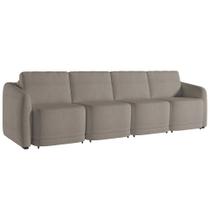 Sofá Cama Casal para Sala 436cm Polska K04 Bouclê Bege Escuro - Mpozenato Sofá Cama Casal para Sala 436cm Polska K04 Bouclê Bege Escuro - Mpozenato
