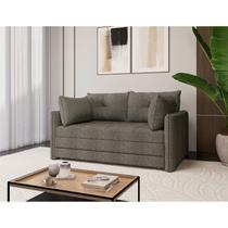 Sofá Cama Casal para Sala de Estar 02 Lugares 167cm Madri Yescasa Marrom Castor Sofá Cama Casal para Sala de Estar 02 Lugares 167cm Madri Yescasa Marrom Castor