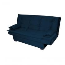 Sofá Cama Casal Reclinável Esmeralda Veludo Azul Marinho Sofá Cama Casal Reclinável Esmeralda Veludo Azul Marinho