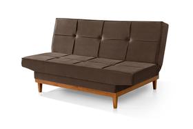 Sofá Cama Casal Reclinavel Safira Pes de Madeira Sofá Cama Casal Reclinavel Safira Pes de Madeira