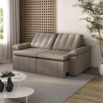 Sofá Cama Casal Retrátil e Reclinável 3 Lugares Veludo Castor Palmeira 220cm CabeCasa MadeiraOriginals Sofá Cama Casal Retrátil e Reclinável 3 Lugares Veludo Castor Palmeira 220cm CabeCasa MadeiraOriginals