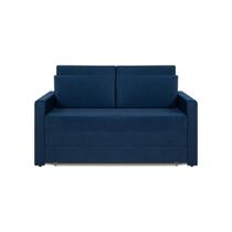 Sofá Cama Castor Casal Salerno Max Suede Azul
