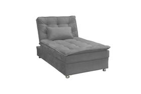 Sofá Cama Chaise 1 Lugar Penélope Cinza Matrix