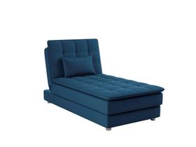 Sofá Cama Chaise 1 Lugar Penélope Petróleo Matrix