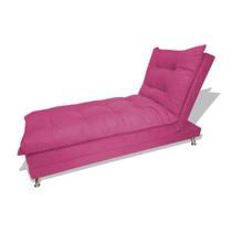 Sofa Cama Chaise Bicama Reclinavel Sala Diva Suede Rosa Pink - INCASA DECOR - Doce Lar Decorações