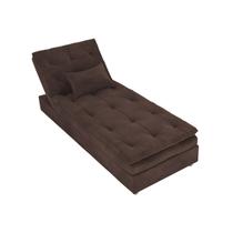 Sofá Cama Chaise Priscila Solteiro Elegante Sofisticado